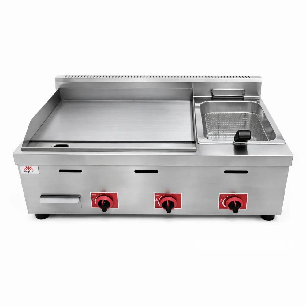 Equipo Mixto Plancha y Freidora a Gas KingStar EMPFKG